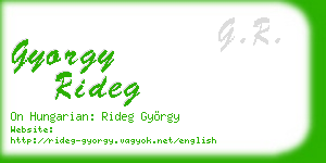 gyorgy rideg business card