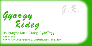 gyorgy rideg business card